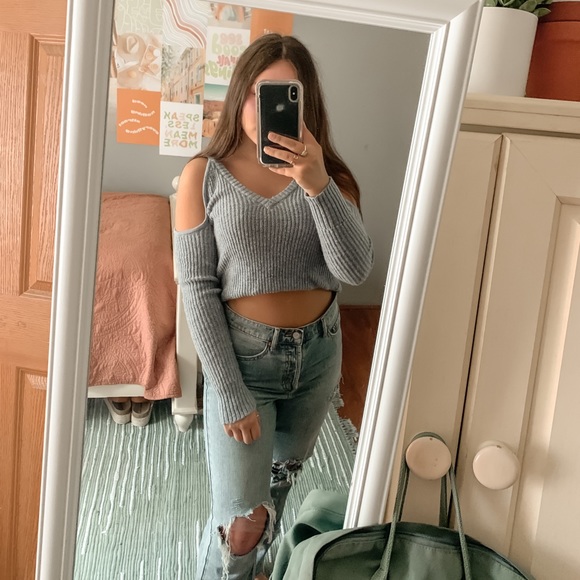 american eagle pale blue sweater - Picture 3 of 5